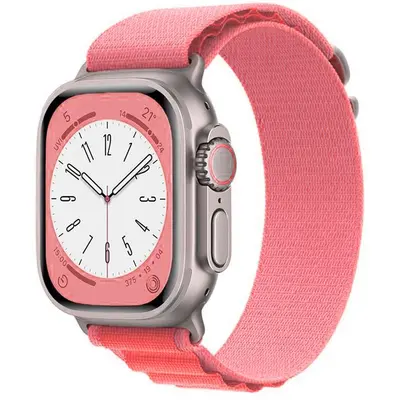 Ремешок Альпийская петля нейлон для Apple Watch 42/44/45/49mm розовый