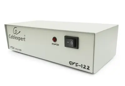 Разветвитель VGA Cablexpert GVS122, HD15F/2x15F, 1 компьютер - 2 монитора, каскадируемый
