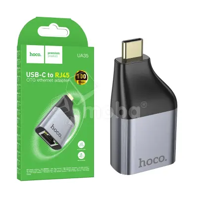 Адаптер Type-C - RJ45 Hoco UA35 Серый