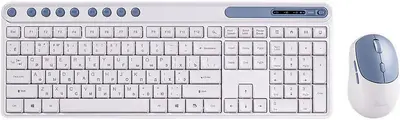 Клавиатура+мышь SMARTBUY (SBC107AGW) 107AG, белый-голубой