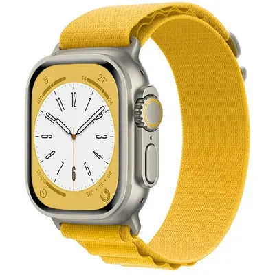 Ремешок Альпийская петля нейлон для Apple Watch 42/44/45/49mm желтый