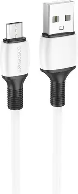 Кабель BOROFONE (6974443386790) BX84 USB 2.4A microUSB 1м белый