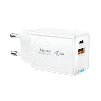 Сетевое зарядное устройство USB/Type-C Remax CA05 (45W, QC4.0, PD, 2 порта, GaN) Белый