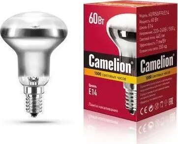 Лампа CAMELION (12660) 60/R50/FR/E14 - зеркальная