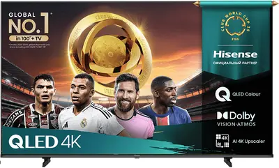 50" Телевизор Hisense 50E7Q, QLED, 4K UltraHD, черный (EAC)