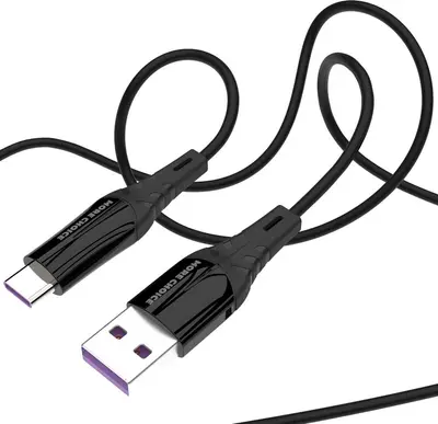 Кабель MORE CHOICE (4620202550033) K35a USB 3.0A для Type-C силикон 1м Black