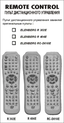Аналог пульта Elenberg DVD RC-D010E bol для DVD плеера