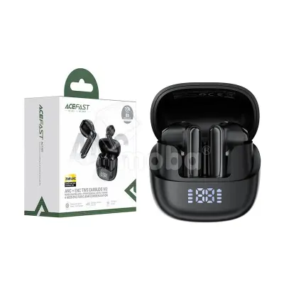 Беспроводные наушники Bluetooth Acefast W2 (TWS, вакуумные, с диплеем, ANC) Черный
