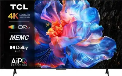 LED 75" Телевизор TCL 75P6K, 2025, LED, 4K Ultra HD, черный (EAC)