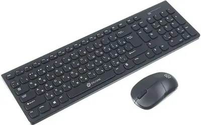OKLICK Клавиатура + мышь Оклик 220M клав:черный мышь:черный USB беспроводная slim Multimedia (1062000)