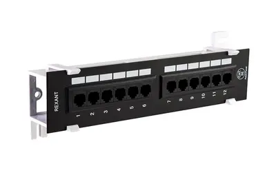 Патч-панель настенная, 12 портов RJ-45, категория 5е REXANT