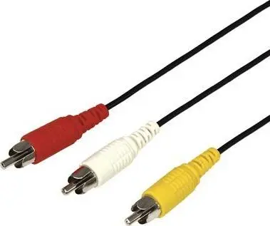 Кабель RCA REXANT (17-0202) ШНУР 3 RCA - 3 RCA, ДЛИНА 1,5 МЕТРА, ЧЕРНЫЙ
