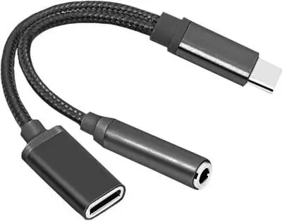 Переходник АТОМ (31042) USB Type-C-3,5 Jack/USB Type-C, черный