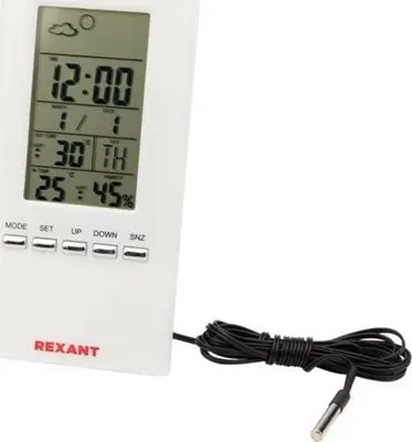 REXANT (70-0513) S3331SC МЕТЕОСТАНЦИЯ КОМНАТНО-УЛИЧНАЯ С ПРОВОДНЫМ ДАТЧИКОМ