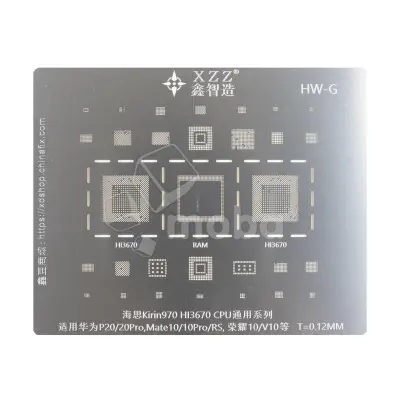 BGA трафарет XZZ HiSilicon Kirin 970 для Huawei P20/P20 Pro/Mate 10/10 Pro/RS/Honor 10