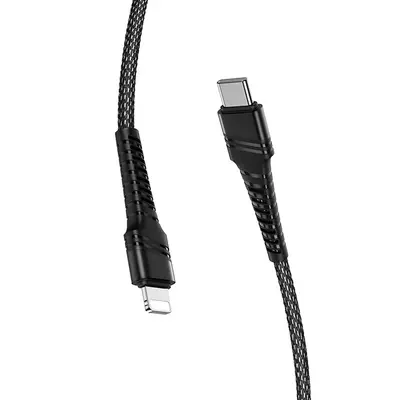 USB кабель Borofone BU21 Type-C-Lightning 1.2m 3A черный