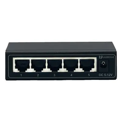 UB-SW-1005-12V Сетевой неуправляемый коммутатор Unibrave на 5 портов 100 Мбит/c, 12V