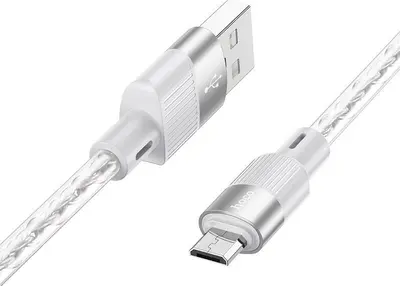 Кабель HOCO (6942007602259) X99m 2.4A USB-microUSB 1 m серый