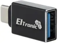 Переходник ELTRONIC (1-50) Type-C to USB-A 3.0 (черный)