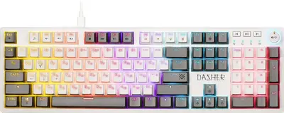 Клавиатура DEFENDER (45472) Dasher GK-472 RU,белый/серебро