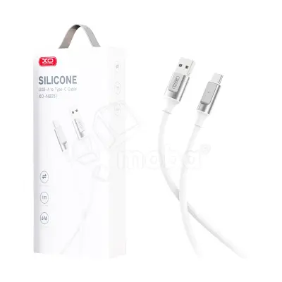 Кабель USB - Type-C XO NB251 (6A, силикон) Белый