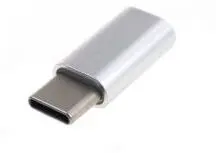 Переходник АТОМ (31049) USB Type-C 3.1-USB B micro, серебряный