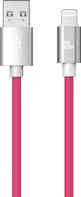 Кабель AKSBERRY (6900327600010) X165 Liquid silicone USB A -Lightning, розовый