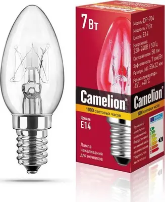 Лампа CAMELION (7077) DP-704 BL-4/7W/Е14