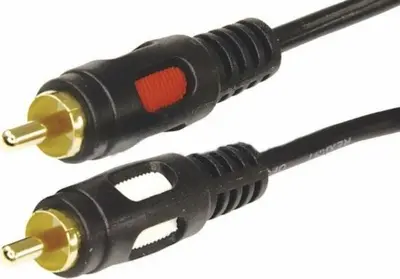 Кабель RCA REXANT (17-0146) ШНУР 2 RCA - 2 RCA, ДЛИНА 5 МЕТРОВ, ЧЕРНЫЙ (GOLD)