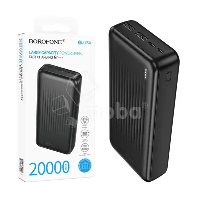 Внешний Аккумулятор (Power Bank) Borofone BJ78A 20000 mAh (10W, 2USB, MicroUSB, Type-C, LED индикатор) Черный