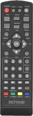 Пульт Huayu DC711HD для DVB-T2 ресивера