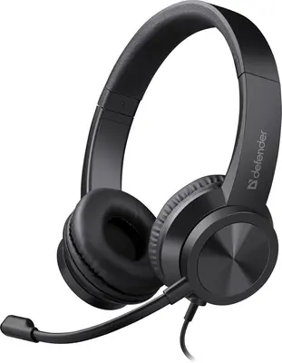 Гарнитура DEFENDER (63151) Tune 150 черный, провод 1.8 м
