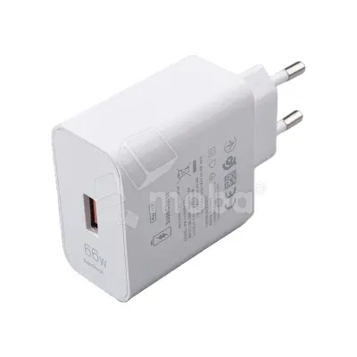 Сетевое зарядное устройство USB для Huawei SuperCharger (66W, QC3.0, кабель Type-C) Белый
