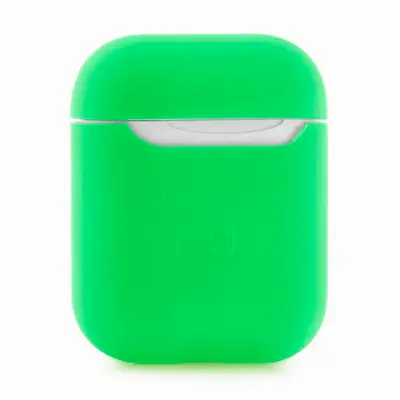Силиконовый чехол тонкий для Apple AirPods 2 салатовый