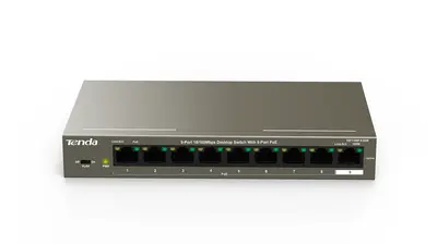 TEF1109P-8-63W 9-портовый настольный коммутатор 10/100 Мбит/с с 8-портовым PoE
