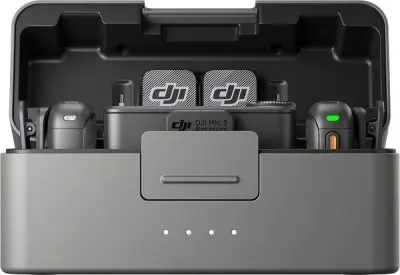Комплект беспроводного микрофона DJI Mic 3 с зарядным футляром (2 TX + 1 RX + Charging Case) черный (EAC)