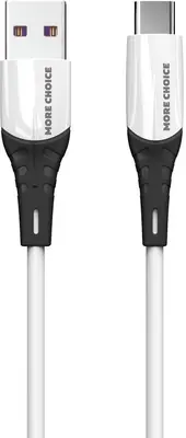 Кабель MORE CHOICE (4620202550040) K35aUSB 3.0A для Type-C силикон - 1м White