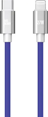 Кабель AKSBERRY (6900327680012) X165 Liquid silicone Type-C -Lightning, синий