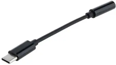 Аудио переходник ELTRONIC (1-54) 3.5 Jack (F) - Type-C с проводом (черный)