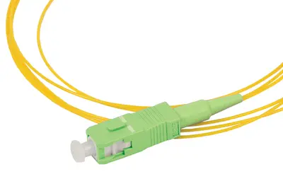 Пигтейл волоконно-оптический Hyperline FPT-B9-9-SC/AR-1M-LSZH-YL, SM 9/125 (OS2), SC/APC, 1 м, LSZH