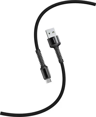 Кабель SMARTBUY (iK-12-S26b) S26 MicroUSB черный.,3 А,QC,нейл.,1м