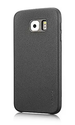 Кожаная накладка G-Case для Samsung S6 Edge+ черный