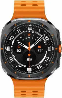Samsung Galaxy Watch Ultra SM-L705 2025 LTE 47 мм 64Gb titanium grey (серый титан) ремешок orange