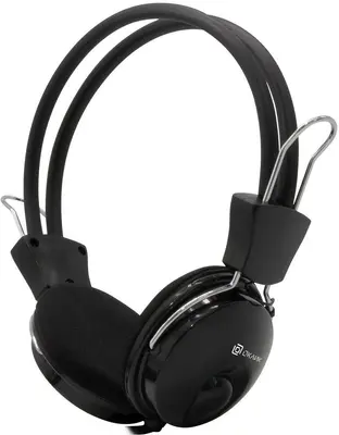 OKLICK Наушники с микрофоном Оклик HS-M200 черный 1.8м накладные оголовье (1532011)