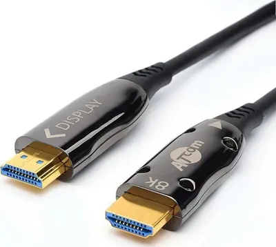 ATCOM (AT8875) Кабель HDMI 50 м (HIGH speed, Metal gold, Optical) 8K VER 2.1