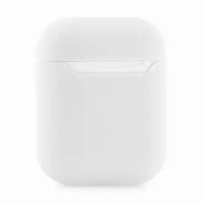 Силиконовый чехол тонкий для Apple AirPods 2 белый
