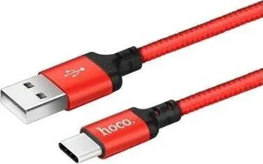 HOCO (6957531062936) X14 USB (m)-Type-C (m) 2м красный/черный