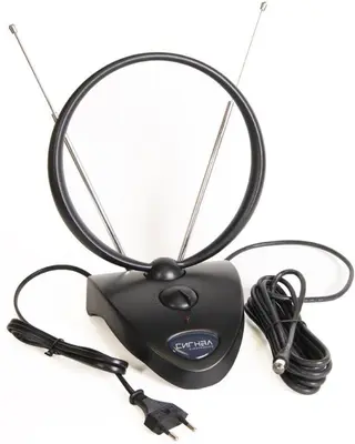 Антенна комнатная СИГНАЛ SAI-208 DVB-T2/ДМВ+МВ, активная