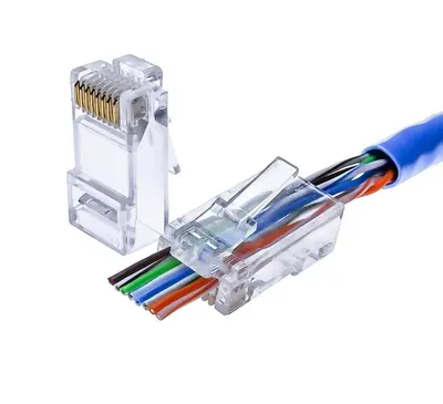 Проходной джек RJ-45 кат.5e Unibrave