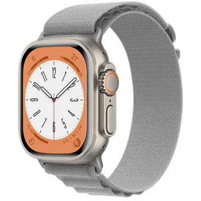 Ремешок Альпийская петля нейлон для Apple Watch 42/44/45/49mm серый